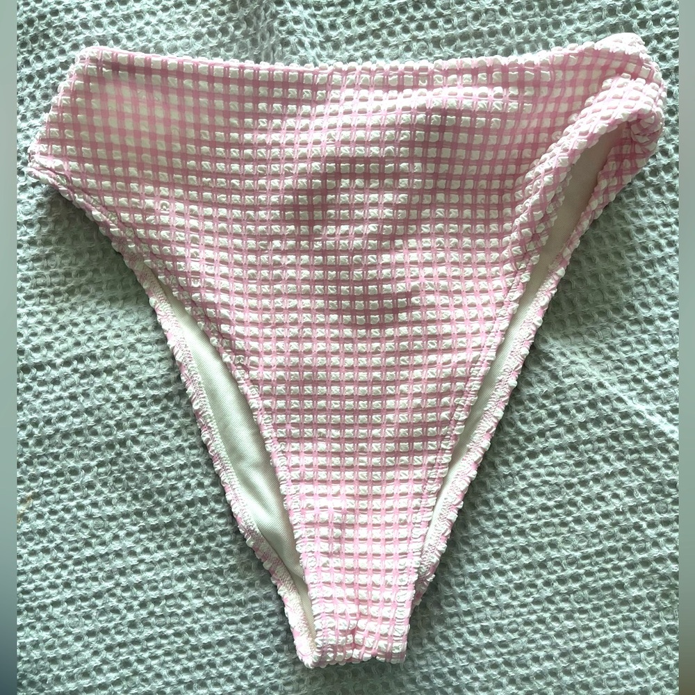 Abercrombie & Fitch Gingham Pink Bikini Bottom